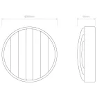 Astro design lámpa Montreal Round 300 IP44 csiszolt rozsdamentes acél Ø30cm
