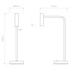 Astro design lámpa Enna Desk LED LED IP20 matt fekete mag 45cm kábel 2m