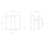 Astro design lámpa Enna Square Unswitched LED LED IP20 matt nikkel mag 110cm