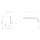 Astro fali lámpa Enna Wall LED LED IP20 matt fehér mag 175cm