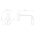 Astro fali lámpa Enna Wall LED LED IP20 matt fekete mag 175cm