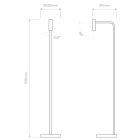 Astro állólámpa Enna Floor LED LED IP20 matt nikkel mag 119cm kábel 3m