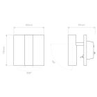 Astro design lámpa Enna Square Switched LED LED IP20 bronz mag 110cm