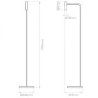 Astro állólámpa Enna Floor LED LED IP20 arany mag 119cm kábel 3m