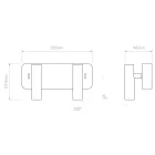 Astro design lámpa Enna Twin IP20 bronz mag 113.5cm