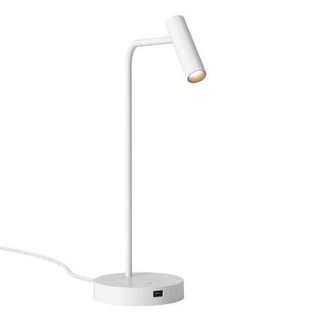 Astro design lámpa Enna Desk USB IP20 matt fehér mag 45cm kábel 2.1m
