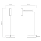 Astro design lámpa Enna Desk USB IP20 matt nikkel mag 45cm kábel 2.1m