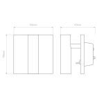 Astro design lámpa Enna Square Switched LED LED IP20 matt fehér mag 110cm