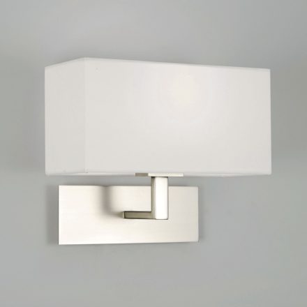  Astro Park Lane 1080009 Bathroom Wall Light Matt Nickel White Metal