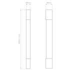 Astro design lámpa Palermo 600 LED LED IP44 matt fekete mag 60cm