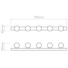 Astro design lámpa Cabaret 5 II IP44 matt fekete mag 65cm