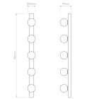 Astro design lámpa Cabaret 5 II IP44 króm mag 65cm