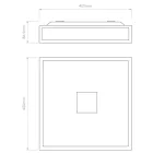 Astro design lámpa Mashiko 400 Square IP44 bronz mag 87cm