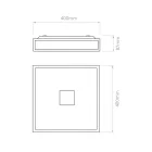 Astro design lámpa Mashiko 400 Square IP44 bronz mag 87cm