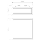 Astro design lámpa Mashiko 200 Square IP44 bronz mag 200cm