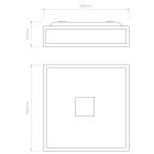 Astro design lámpa Mashiko Classic 300 Square IP44 bronz mag 87cm