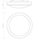 Astro design lámpa Dakota 300 IP44 króm Ø30cm