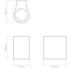 Astro design lámpa Pero IP20 vakolat mag 100cm