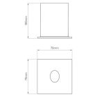 Astro design lámpa Tango LED 3000K LED IP65 matt fehér mag 70cm