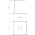 Astro design lámpa Tango LED 3000K LED IP65 csiszolt rozsdamentes acél mag 70cm