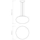 Astro függeszték Zeppo Pendant 400 IP20 matt fehér Ø40cm mag 198.5cm