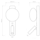 Astro design lámpa Zeppo Reader IP20 matt fekete mag 150cm