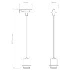 Astro függeszték Track Pendant Suspension Kit IP20 matt fehér Ø45cm mag 257.7cm