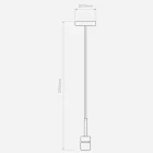 Astro függeszték Pendant Suspension Kit 4 Knurled LED IP20 matt nikkel mag 259.2cm kábel 2.5m