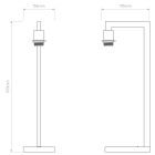 Astro asztali lámpa Ravello Table IP20 bronz mag 57cm kábel 2.25m