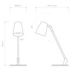 Astro design lámpa Atelier Desk IP20 matt fekete Ø200cm mag 53.2cm