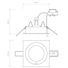 Astro spotlámpa Taro Square Adjustable IP20 matt fehér mag 92cm