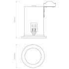 Astro design lámpa Taro Round Fire-Rated IP20 matt fehér Ø100cm mag 152cm
