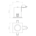 Astro design lámpa Taro Square Fire-Rated IP20 matt fehér mag 152cm