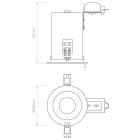 Astro spotlámpa Taro Round Adjustable Fire-Rated IP20 matt fehér Ø100cm