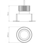 Astro asztali lámpa Trimless Round Adjustable LED LED IP20 fehér Ø74cm mag 74cm