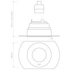 Astro spotlámpa Trimless Slimline Round Adjustable Fire-Rated IP20 matt fehér Ø75cm mag 64cm