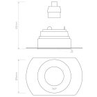 Astro spotlámpa Trimless Round Adjustable IP20 matt fehér Ø76cm mag 64cm