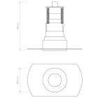 Astro design lámpa Trimless Mini IP20 matt fehér Ø51cm mag 118cm