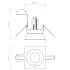Astro spotlámpa Minima Square Adjustable IP20 matt fehér mag 100cm