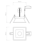 Astro design lámpa Minima Square Fixed IP20 matt fekete mag 100cm
