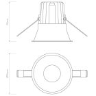 Astro design lámpa Minima Round IP65 Fire-Rated LED LED matt fehér Ø95cm kábel 1m