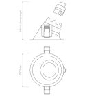 Astro design lámpa Minima Slimline 25 Fire-Rated IP65 matt fekete Ø100cm mag 64cm