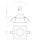 Astro design lámpa Minima Slimline Square Fixed Fire-Rated IP65 matt fehér mag 78cm