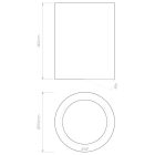 Astro spotlámpa Osca Round 140 Adjustable IP20 vakolat Ø110cm mag 140cm