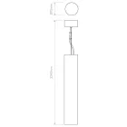 Astro design lámpa Osca 400 Round IP20 vakolat Ø75cm mag 224cm