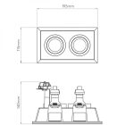 Astro spot lámpa Blanco Twin Adjustable IP20 vakolat mag 195cm
