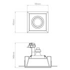 Astro asztali lámpa Blanco Square Adjustable IP20 vakolat mag 115cm