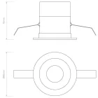 Astro design lámpa Vetro Round IP65 fehér Ø85cm