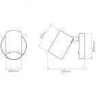 Astro design lámpa Ascoli Single Switched IP20 matt nikkel mag 103cm