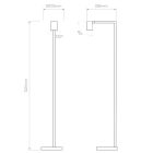 Astro állólámpa Ascoli Floor IP20 bronz mag 122.5cm kábel 3m